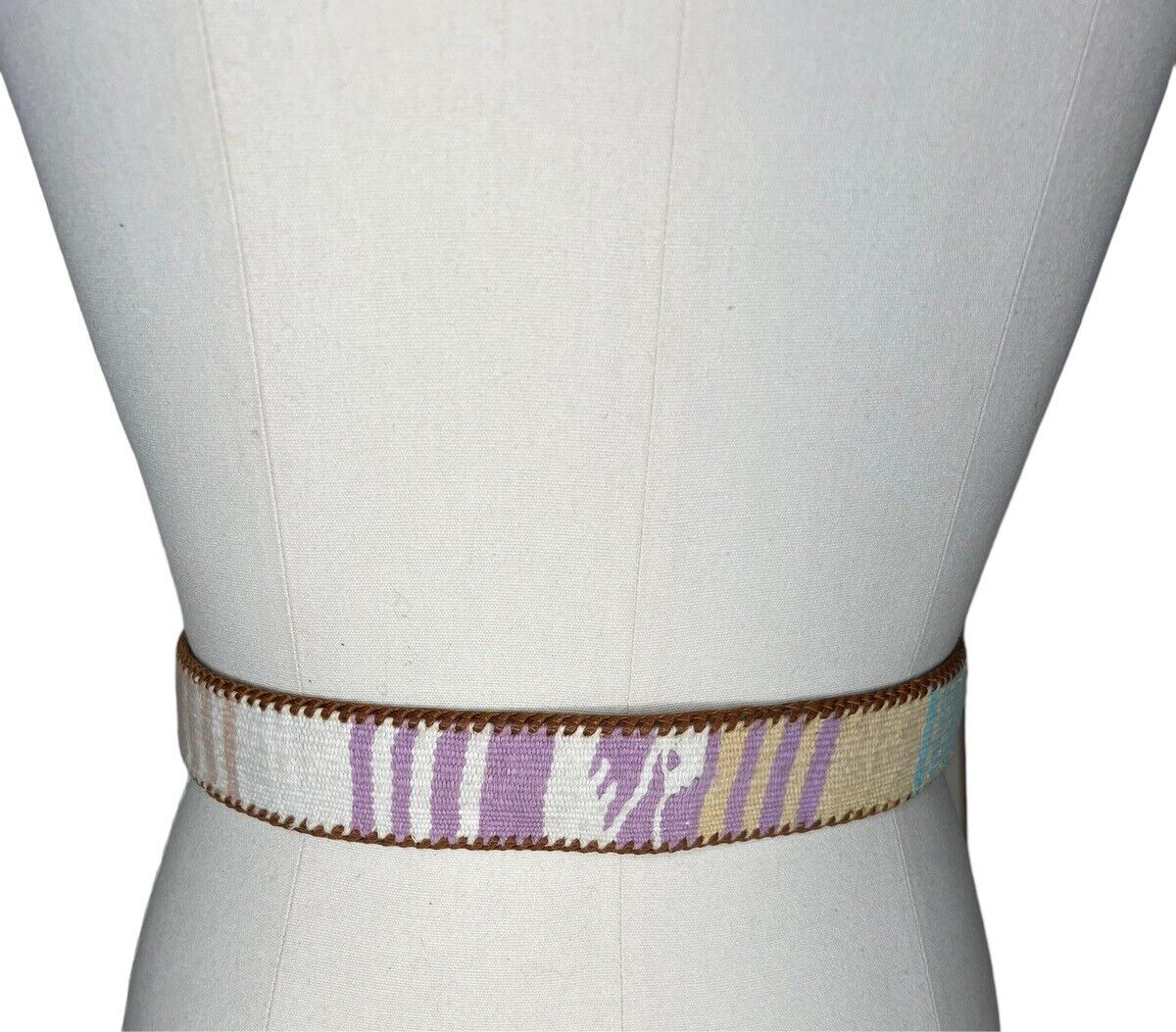 Guatemalan Leather & Cotton Tapestry Belt