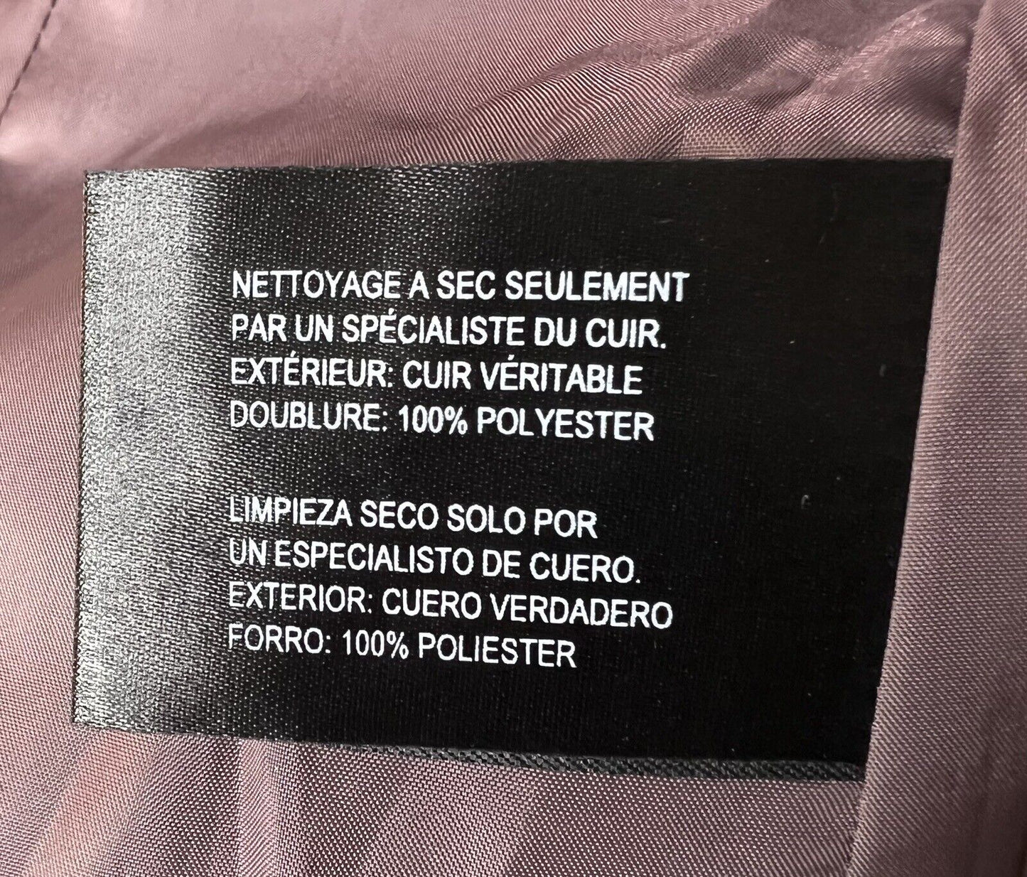 B Collection Metallic Purple Leather Slim Fit Blazer Jacket Size Small