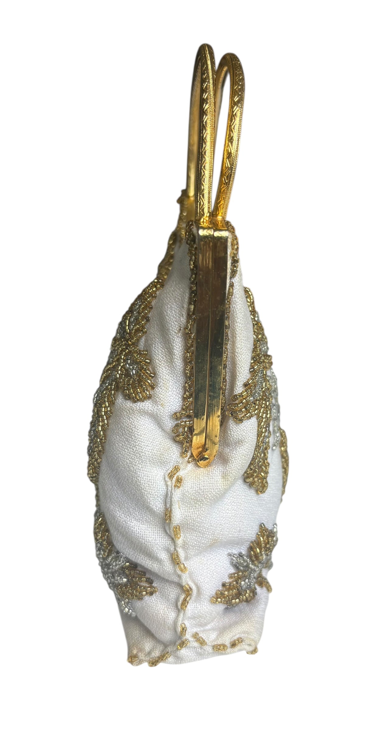 Laura USA Vintage Beaded Handbag Gold Handles