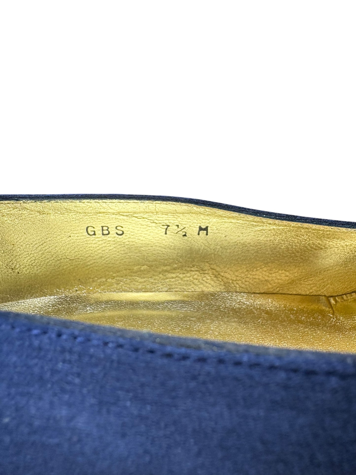 Charles Jourdan Navy Blue Silk Block Heel Shoes