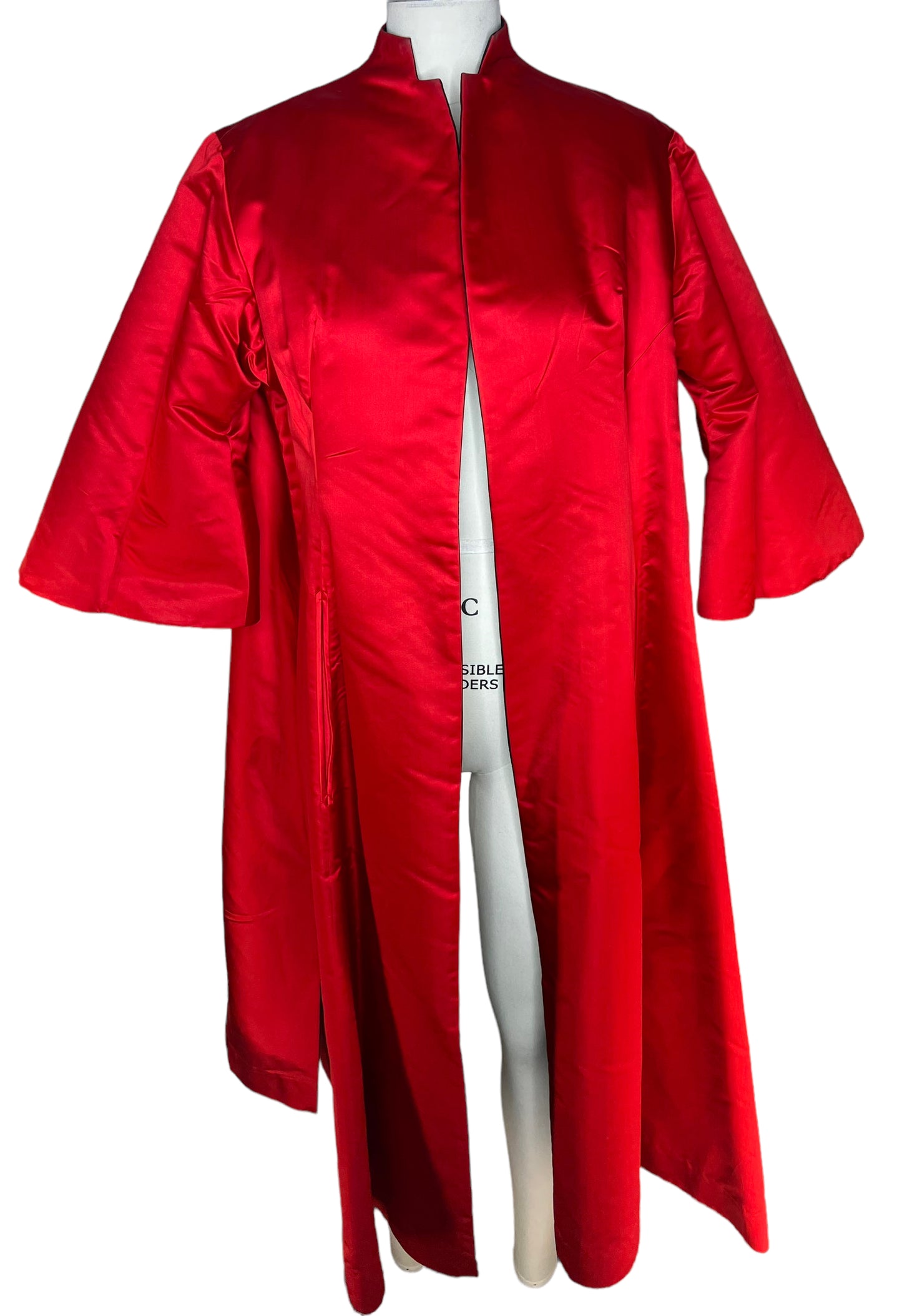 Vintage Bespoke Silk Japanese Reversible Kimono Made in Japan One Size with Pockets