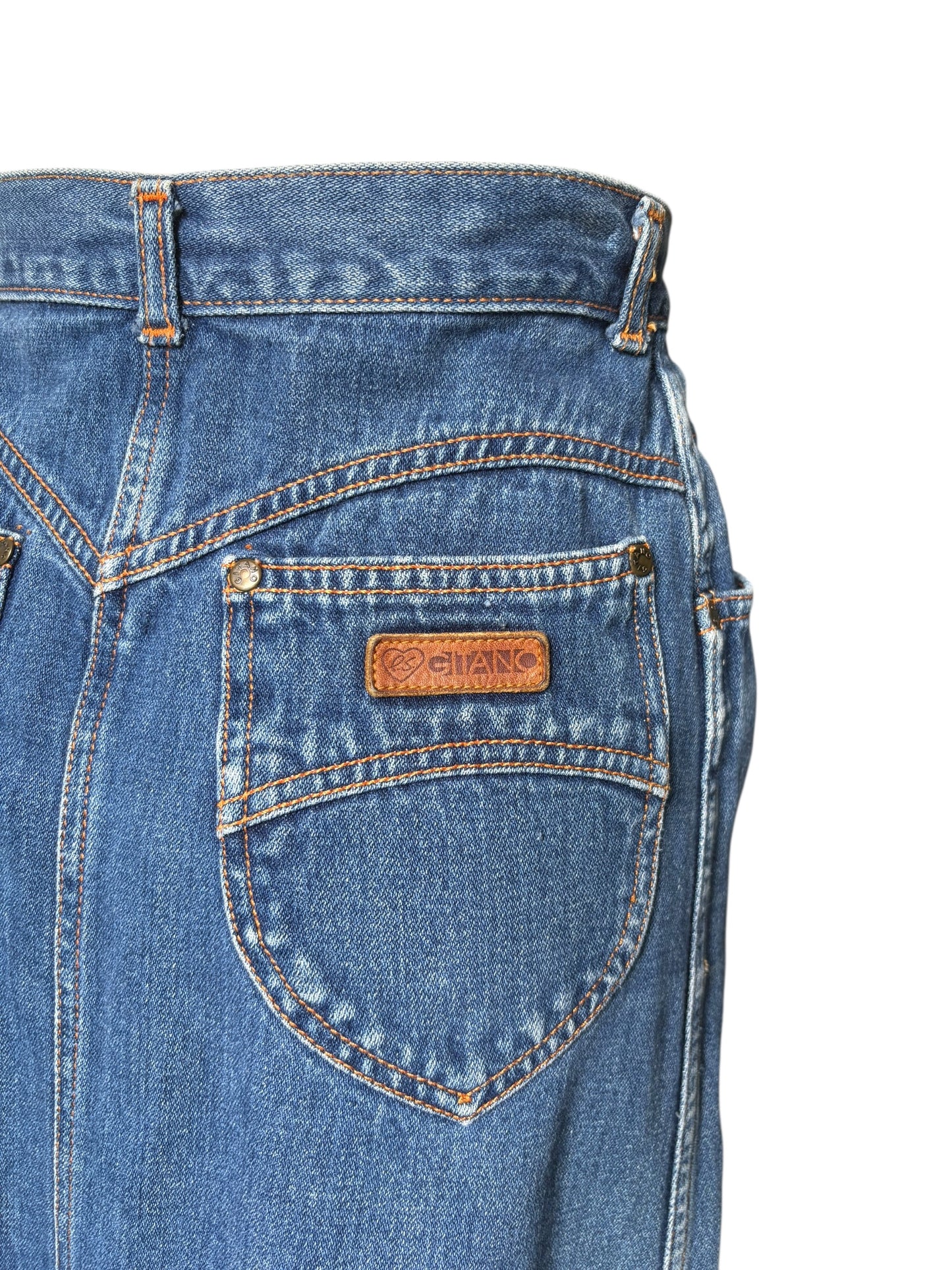 Gitano Vintage Denim A-line High Waist Midi Skirt Size 8/9