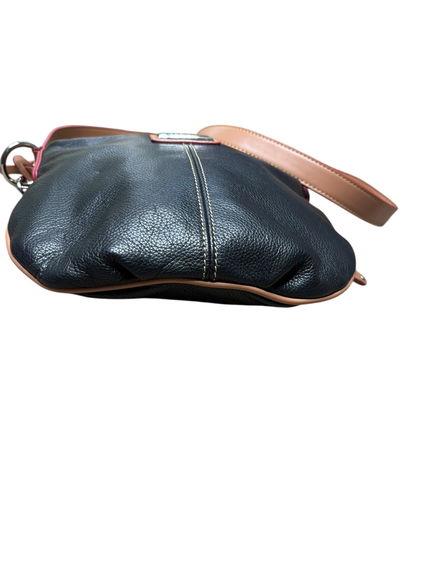 Tignanello Organizer Black Pebble Leather Crossbody Bag NWOT