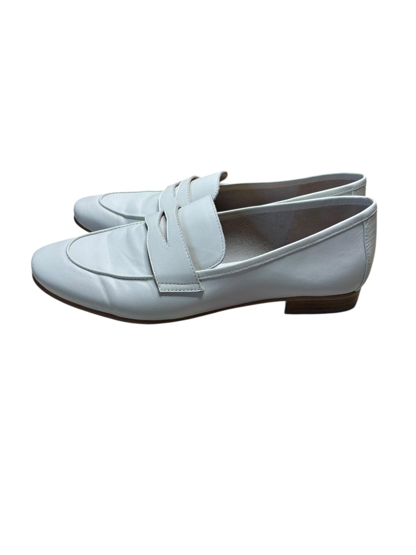 Marc Fisher LTD Off White Leather Penny Loafers