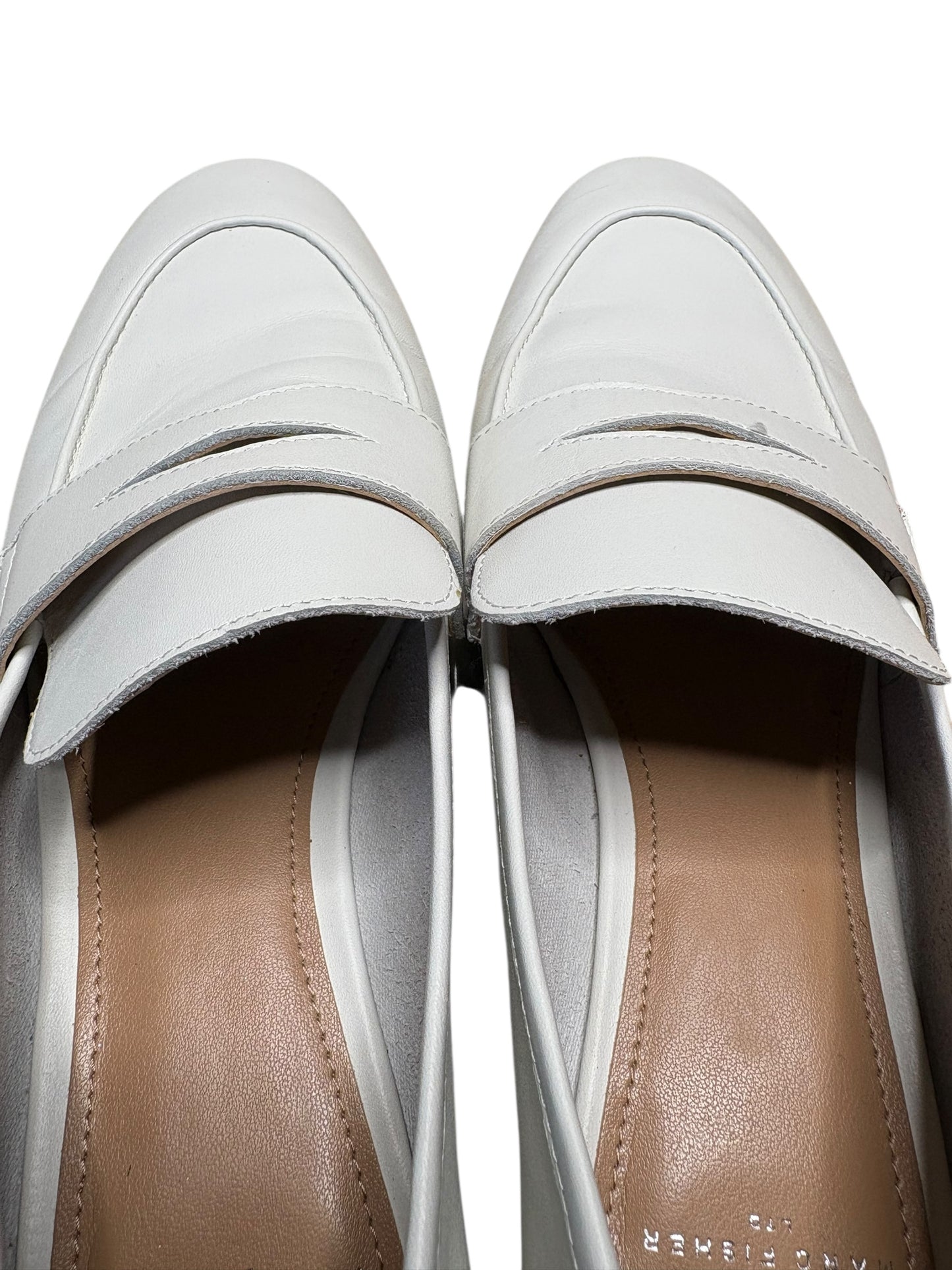 Marc Fisher LTD Off White Leather Penny Loafers