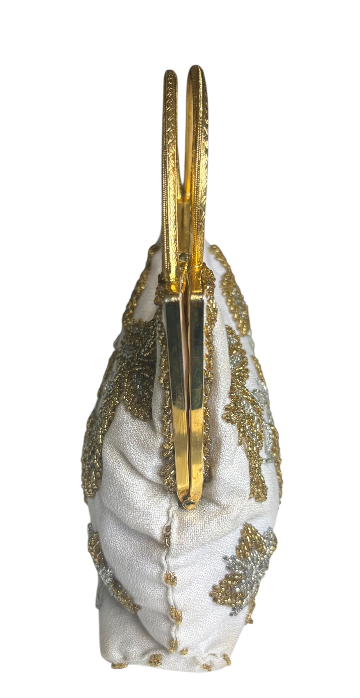 Laura USA Vintage Beaded Handbag Gold Handles