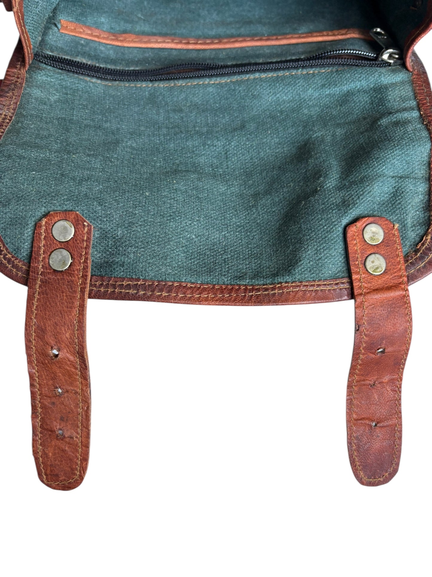 Vintage Leather Crossbody Satchel