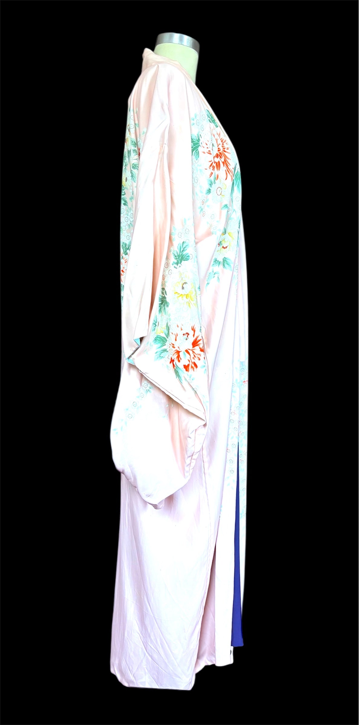 Vintage Bespoke Silk Japanese Reversible Kimono Made in Japan One Size
