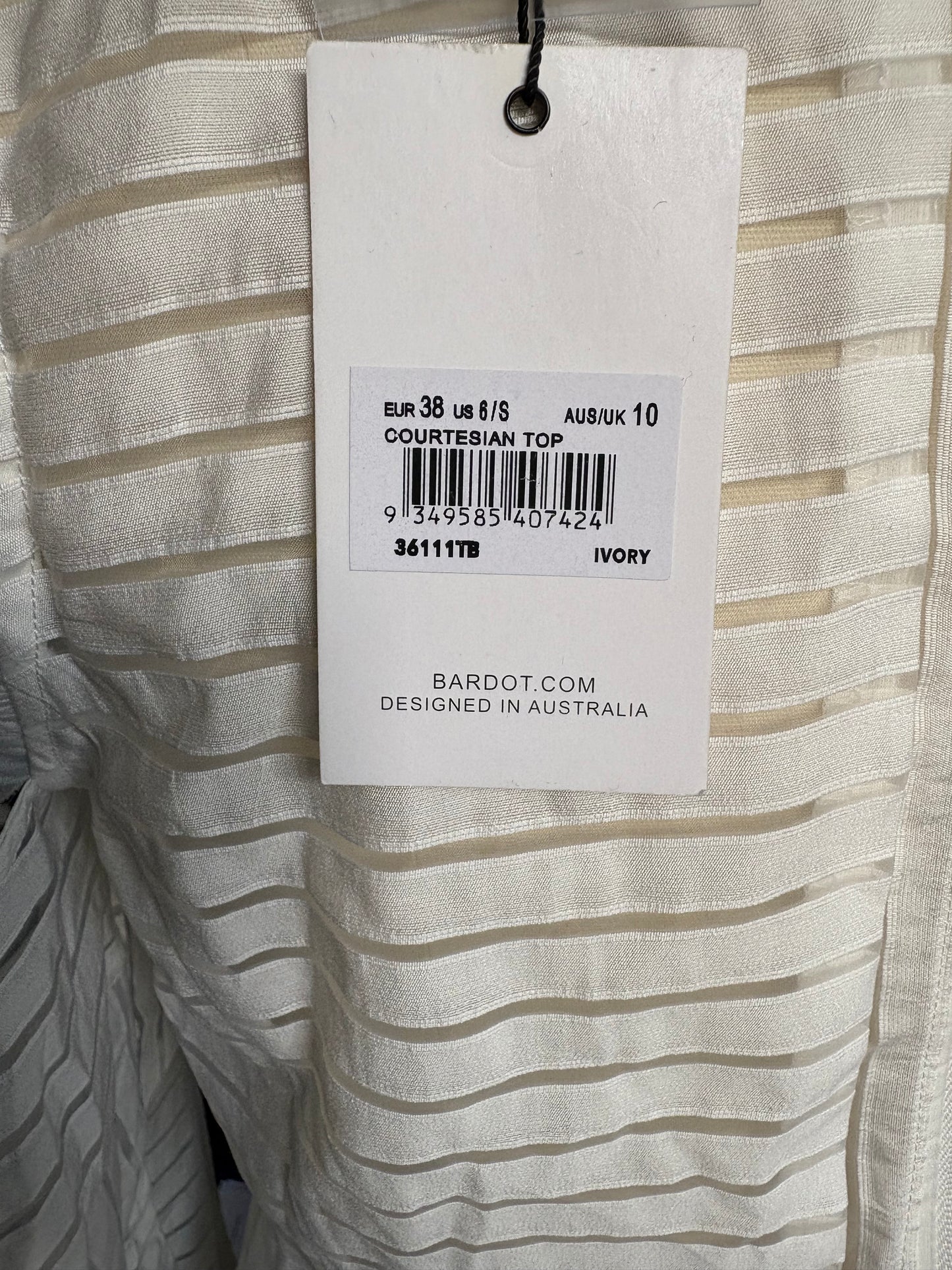 Bardot Cold Shoulder Mock Neck White Blouse