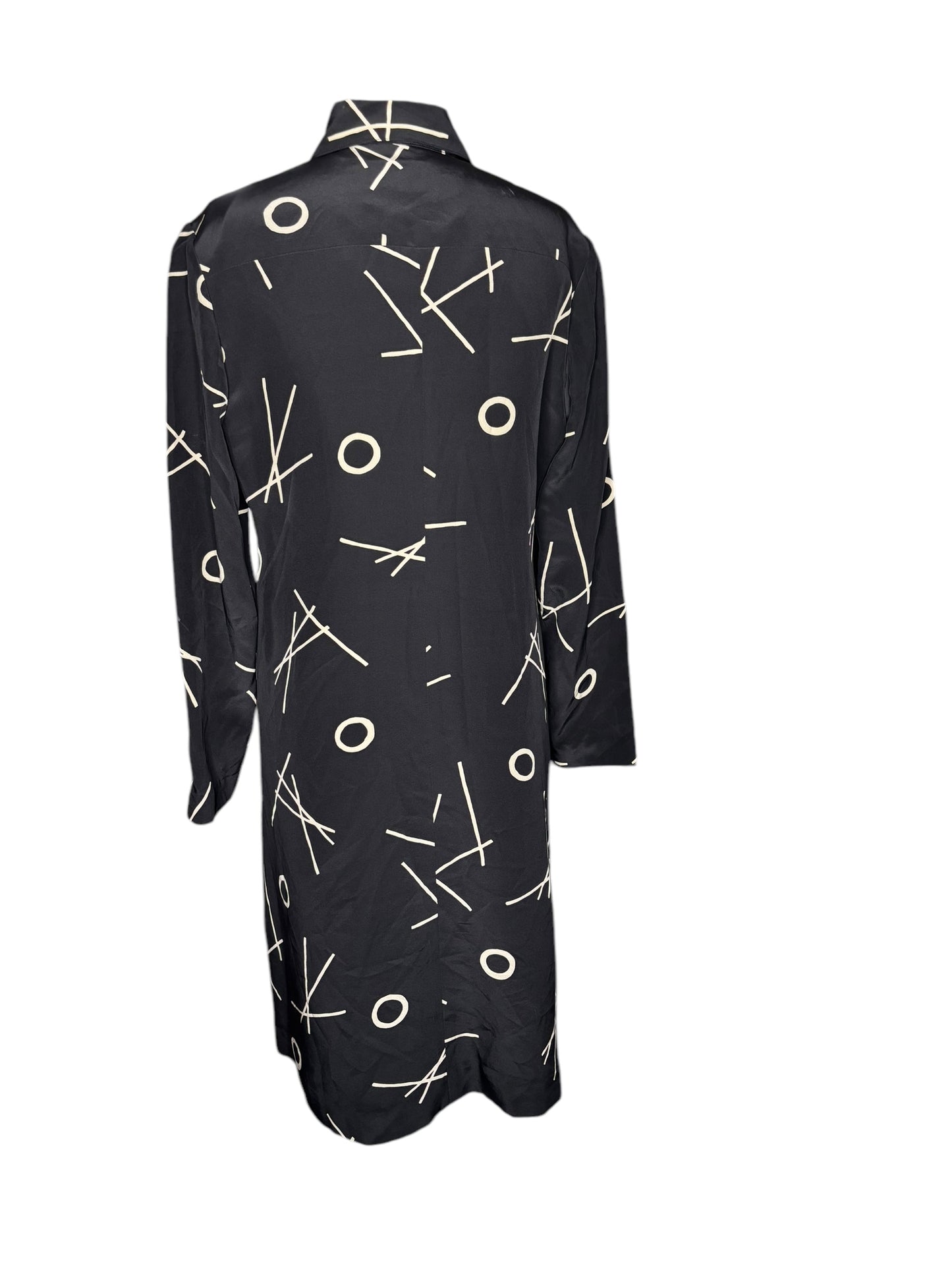 Anne Crimmins For Umi Collection Silk Printed Long-sleeved Dress