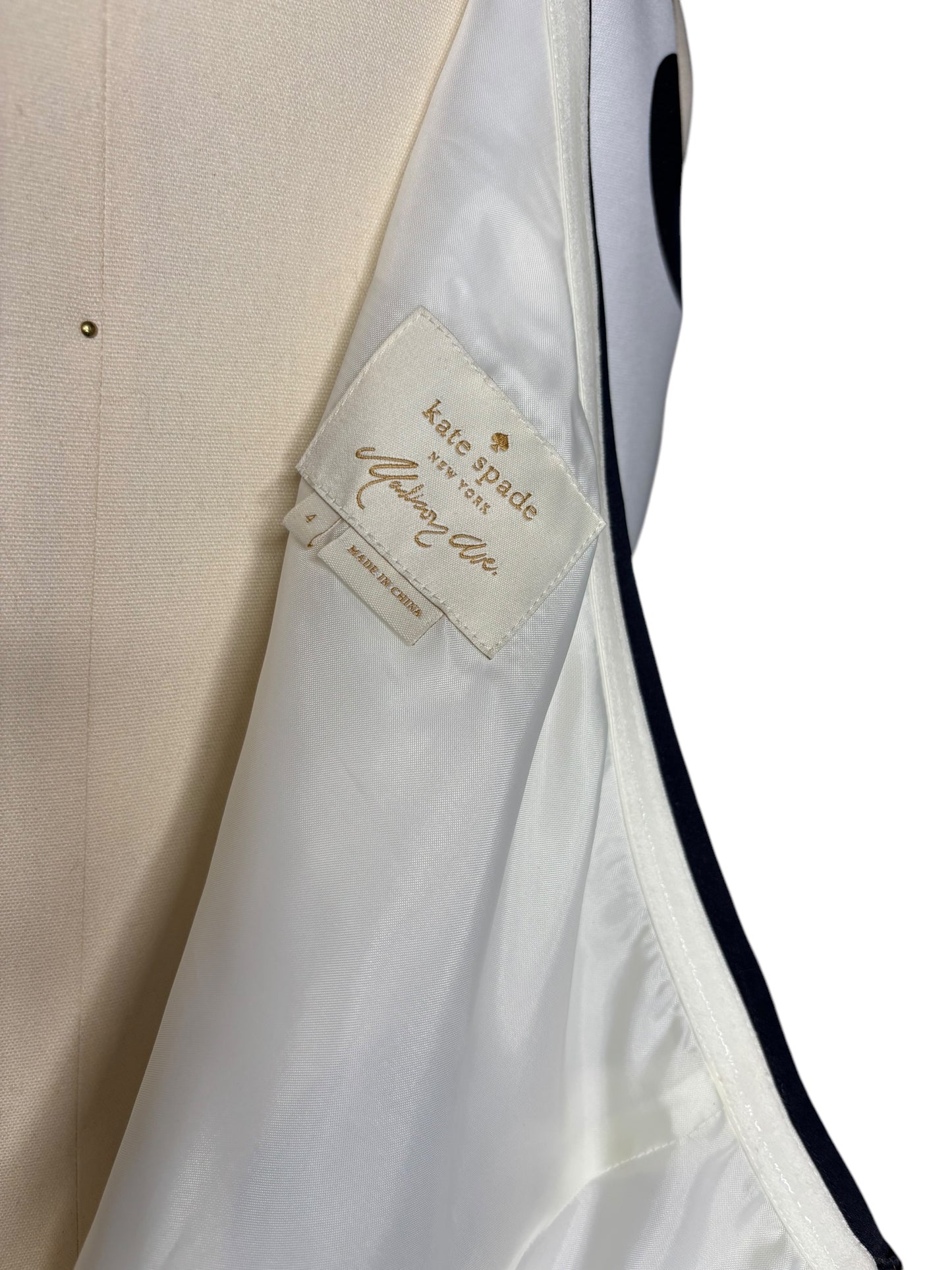 KATE SPADE New York White Madison Avenue Dee Dot Emmy Dress With Pockets
