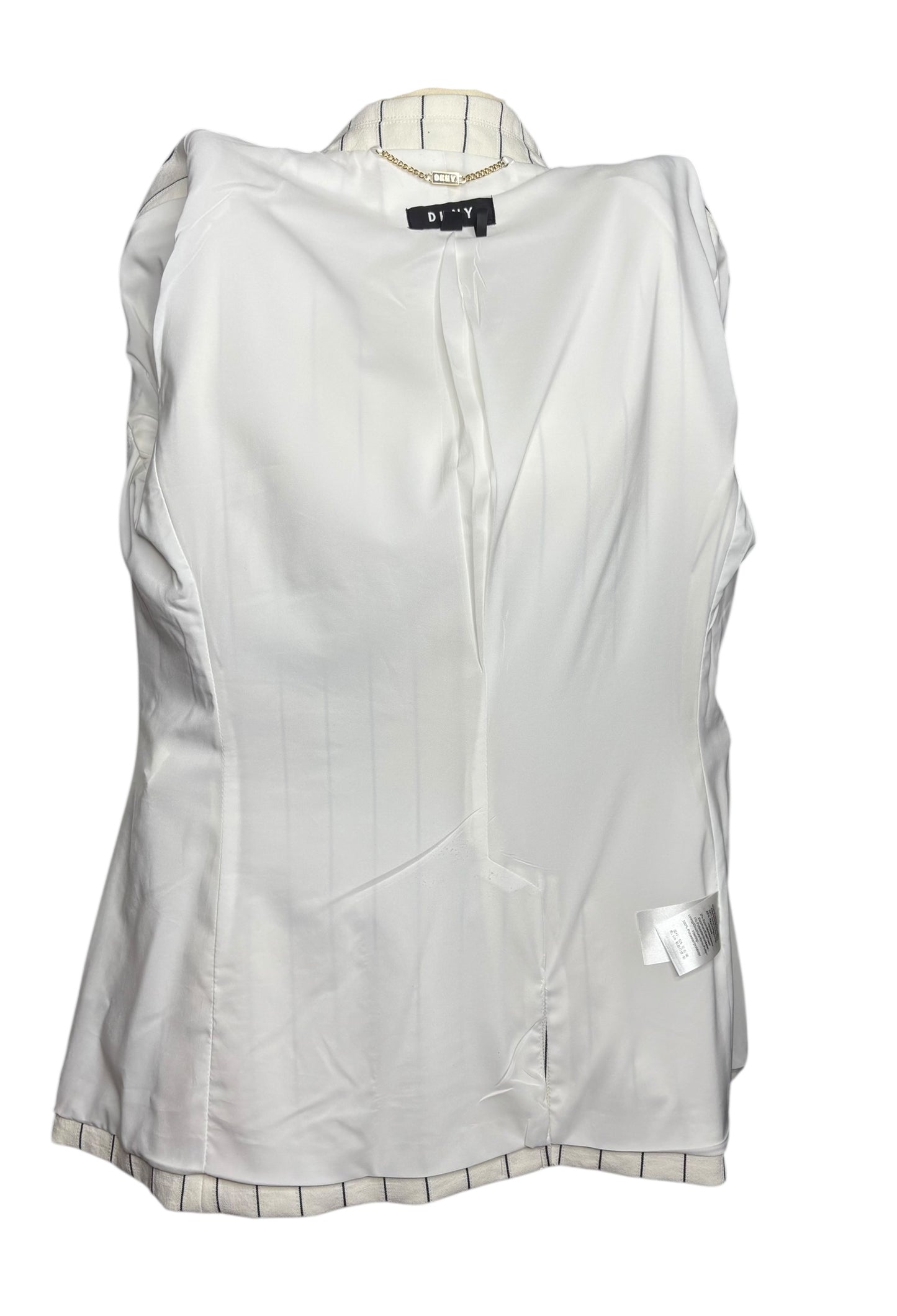 DKNY White Pinstriped Blazer