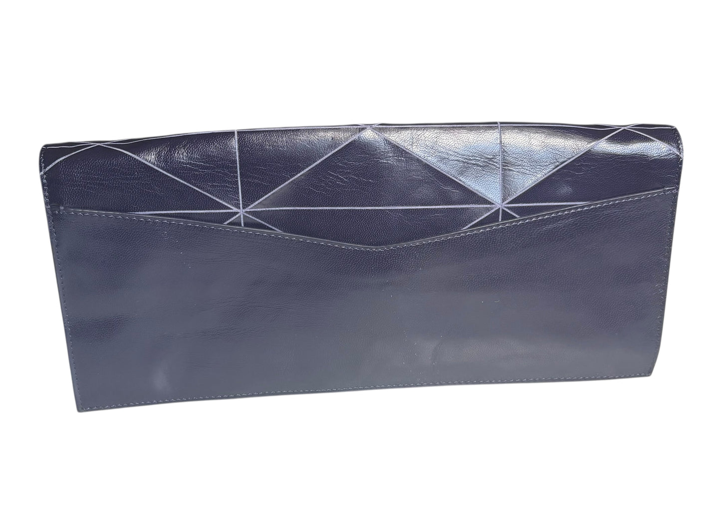 Via Spiga Cobalt Blue Leather Magnetic Clutch