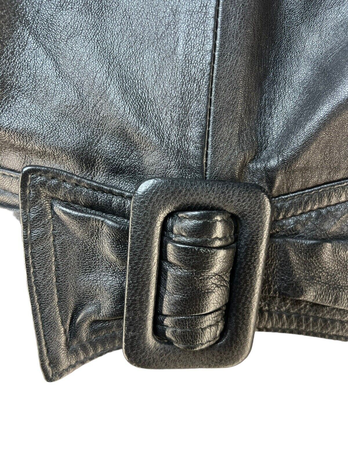 Women’s Black Italian Leather Cropped Jacket Embroidered Shoulder By Regal