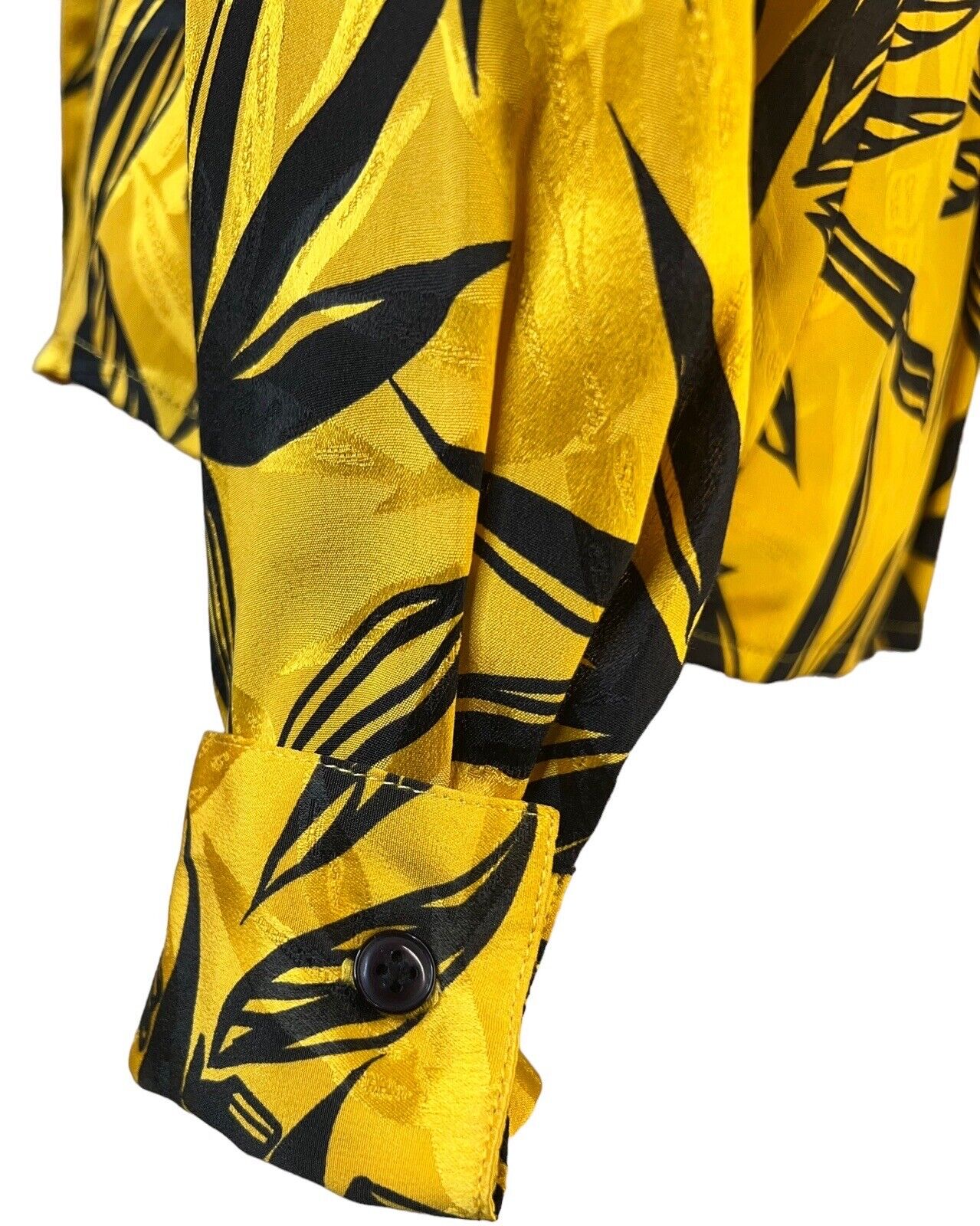 Women’s Hawaiian Floral Print Silk Tailored Blouse 