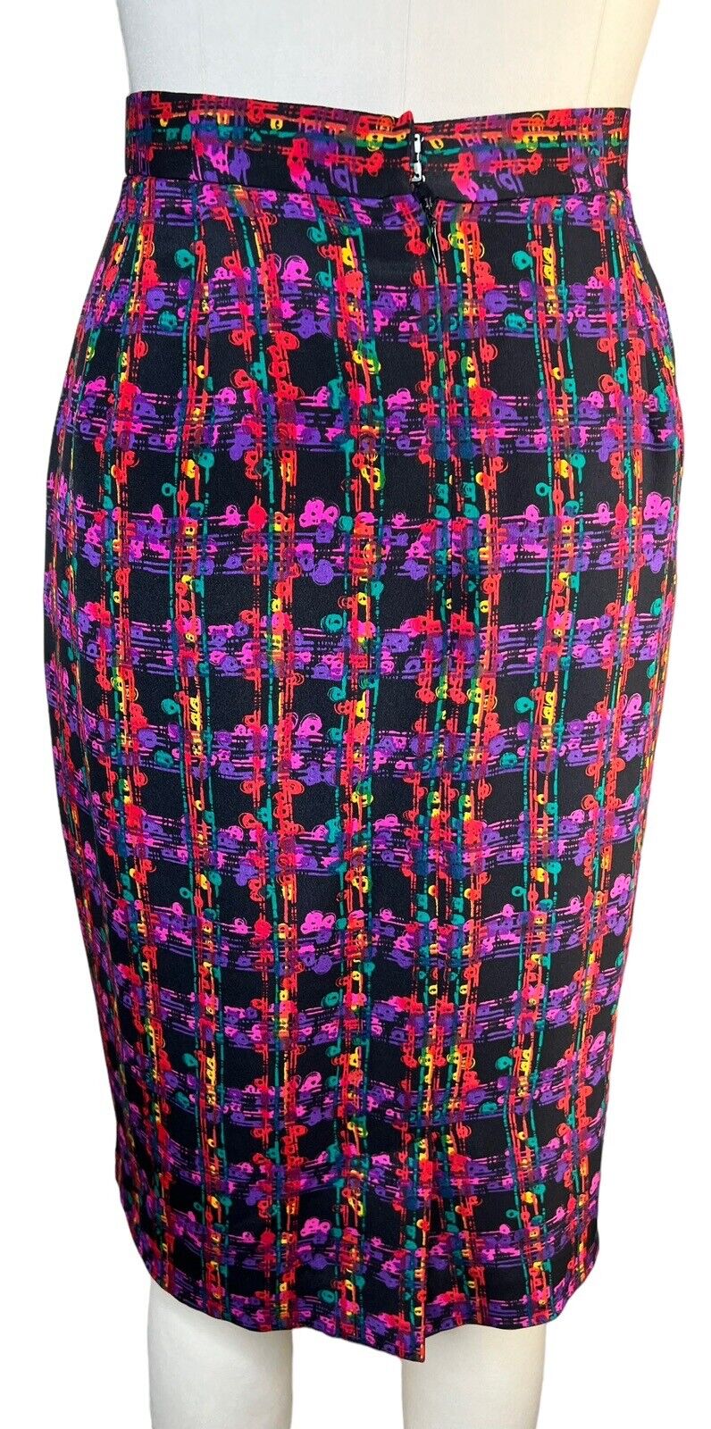 Tom Smith New York Abstract Checkerboard Asymmetric Silk Two-piece Suit Size 14