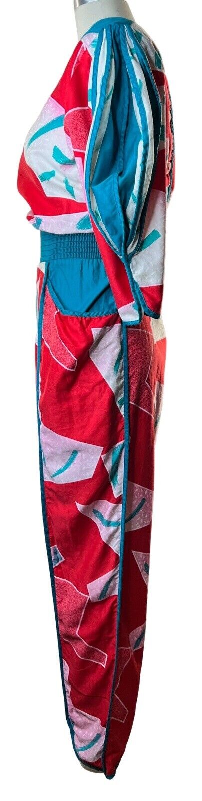 Rare Jeanne Marc Montaldo’s Colorful Designer Jumpsuit Size Medium