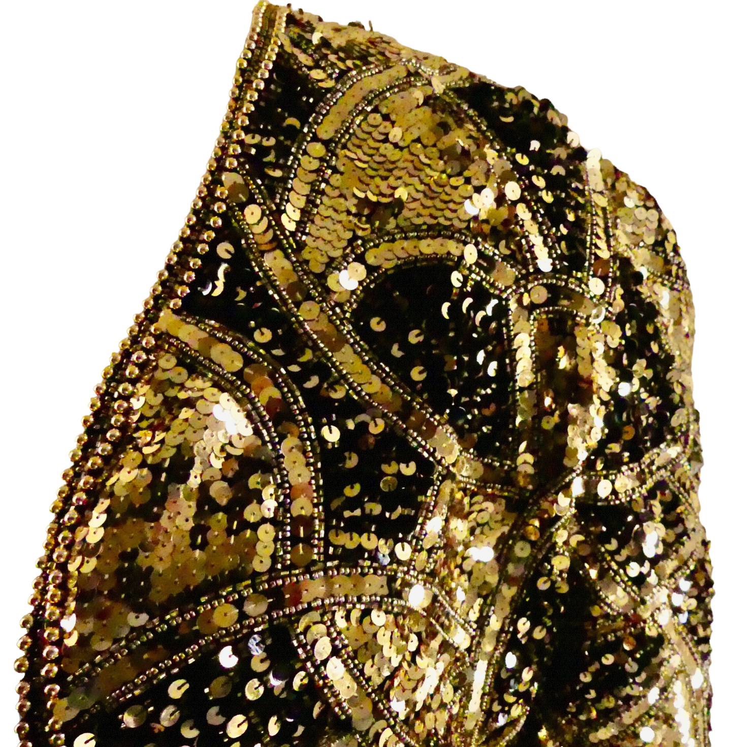 Women's Oleg Cassini Black Tie He-Ro Industries Silk Black Gold Bolero