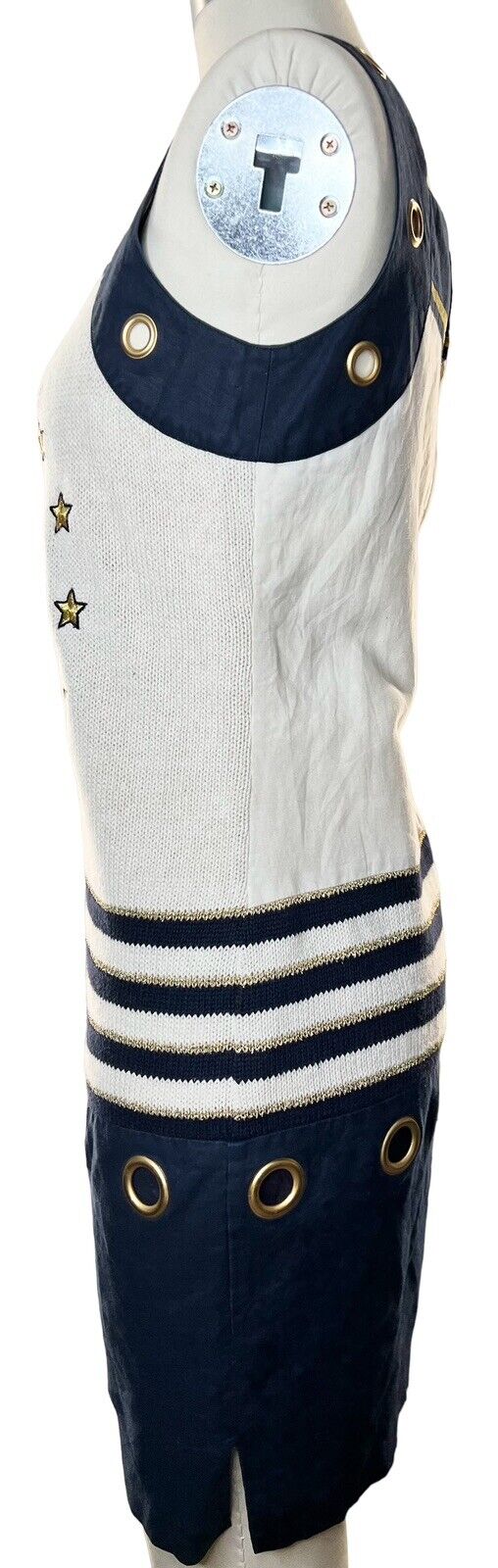 Sideffects Ramie & Cotton Sleeveless Sailor Dress Size Small