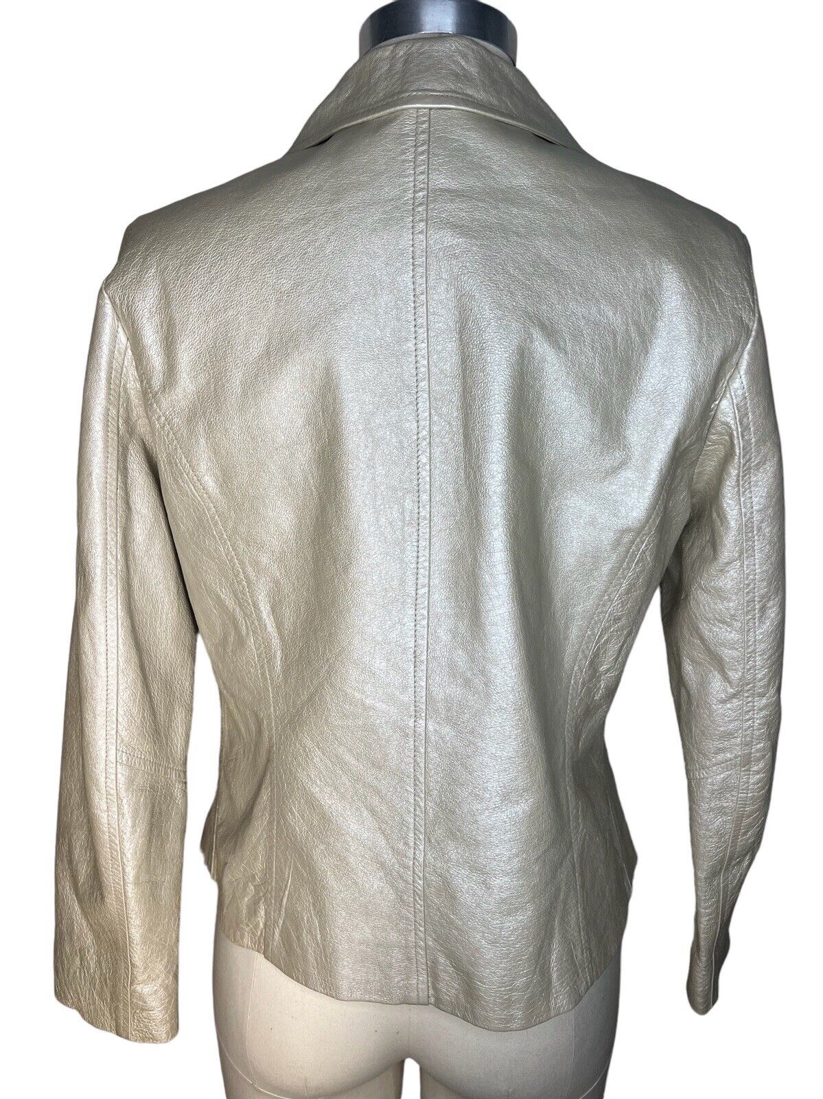Women’s Karen Kane Metallic Leather Long Sleeved Jacket Size S