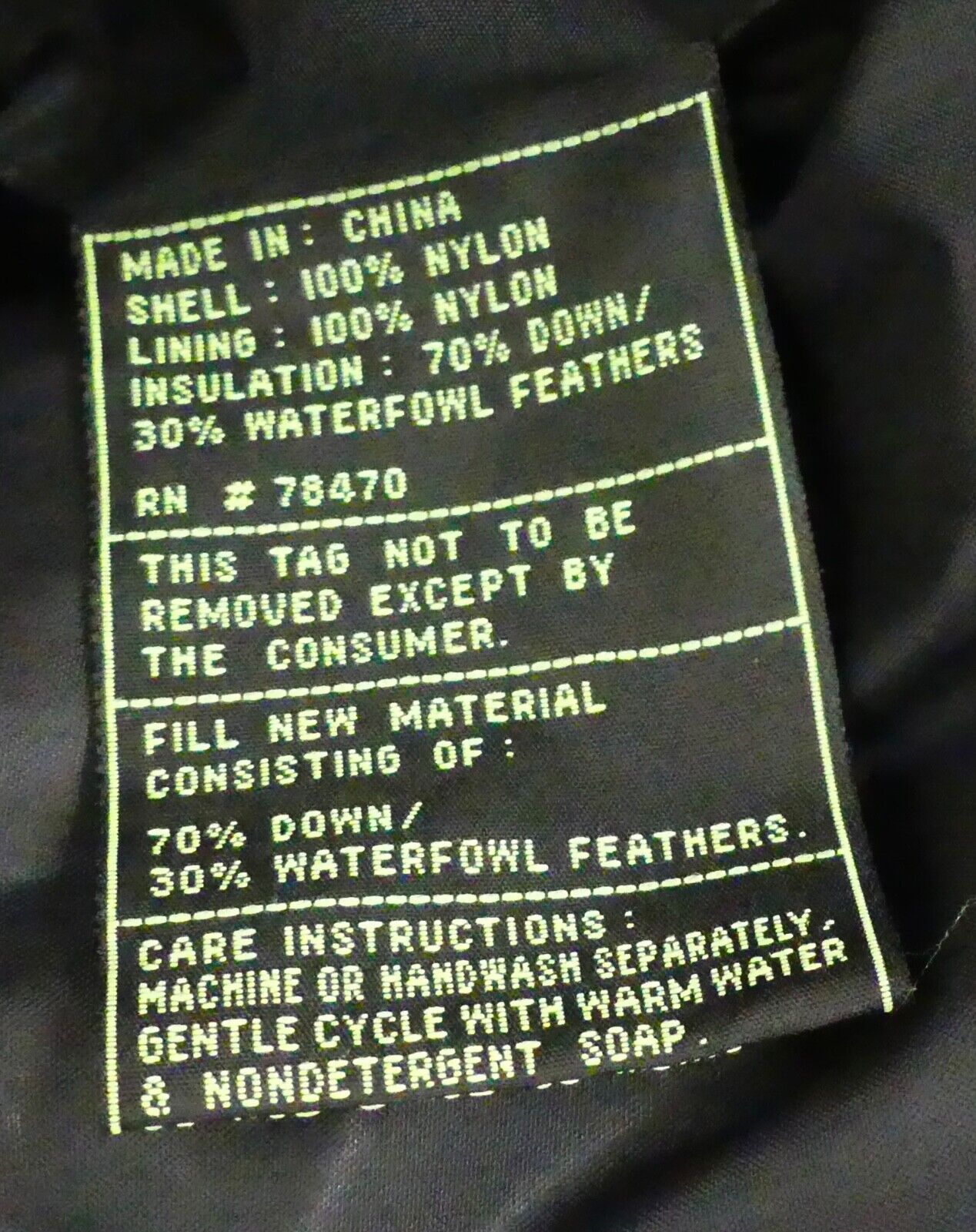 Field & Stream 1980s 70% Down 30% Waterfowl Down Jacket Size M