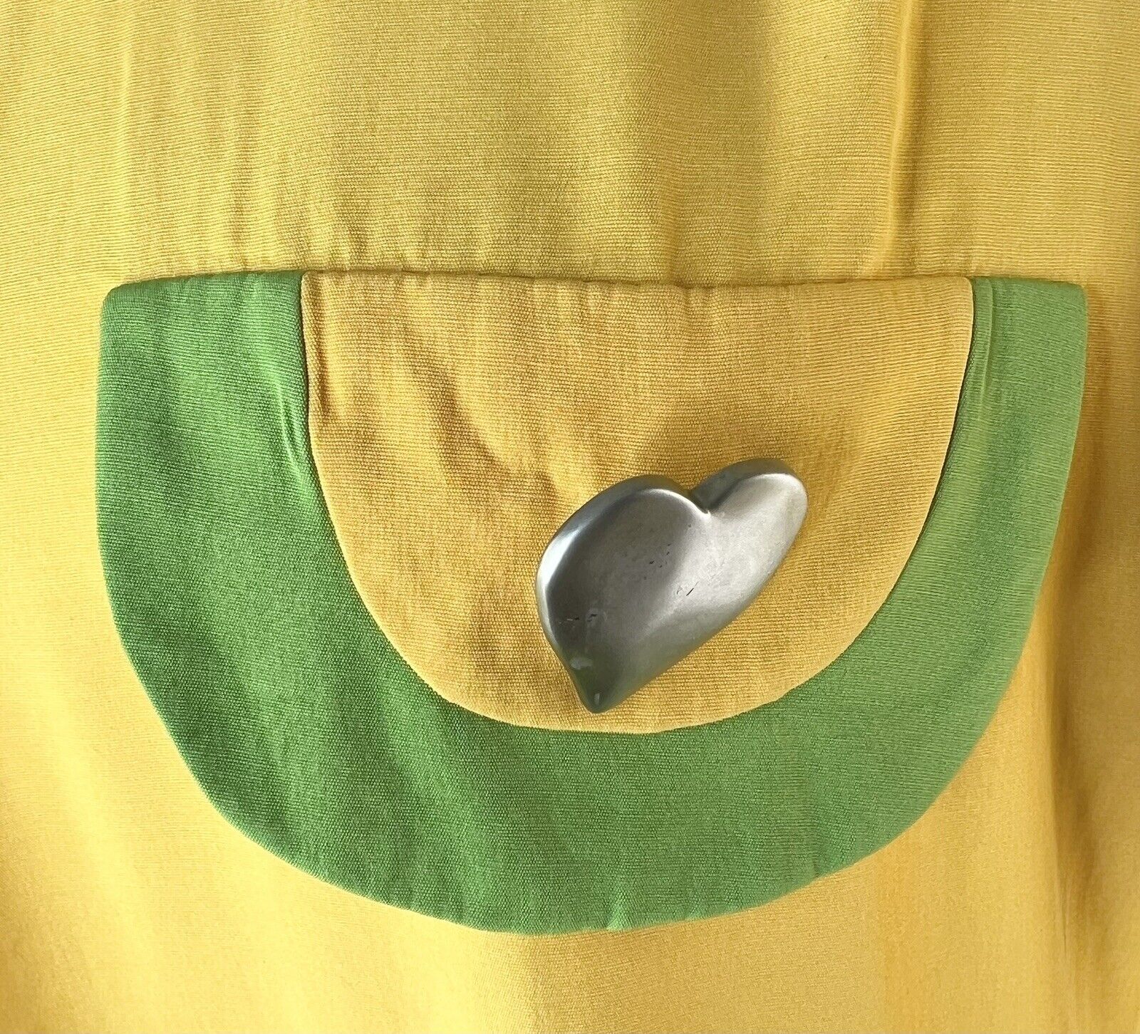 Ultra Dress New York Yellow MIDI Color block Pocket Flaps Size 14