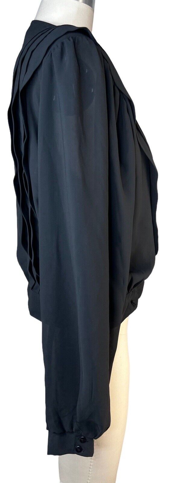 Women’s Ivey’s Thoroughbred Black Long Sleeved Pleated Blouse