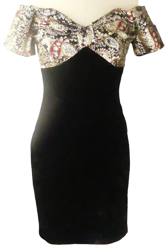 Scott McClintock Formal Dress Jacquard Crushed Velvet Size 2