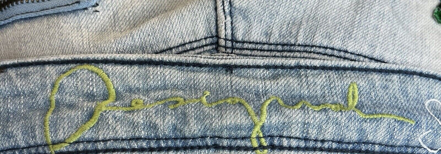 Desigual Womens Embellished Low-rise Skinny Denim Jeans Waist 32.5 Inches