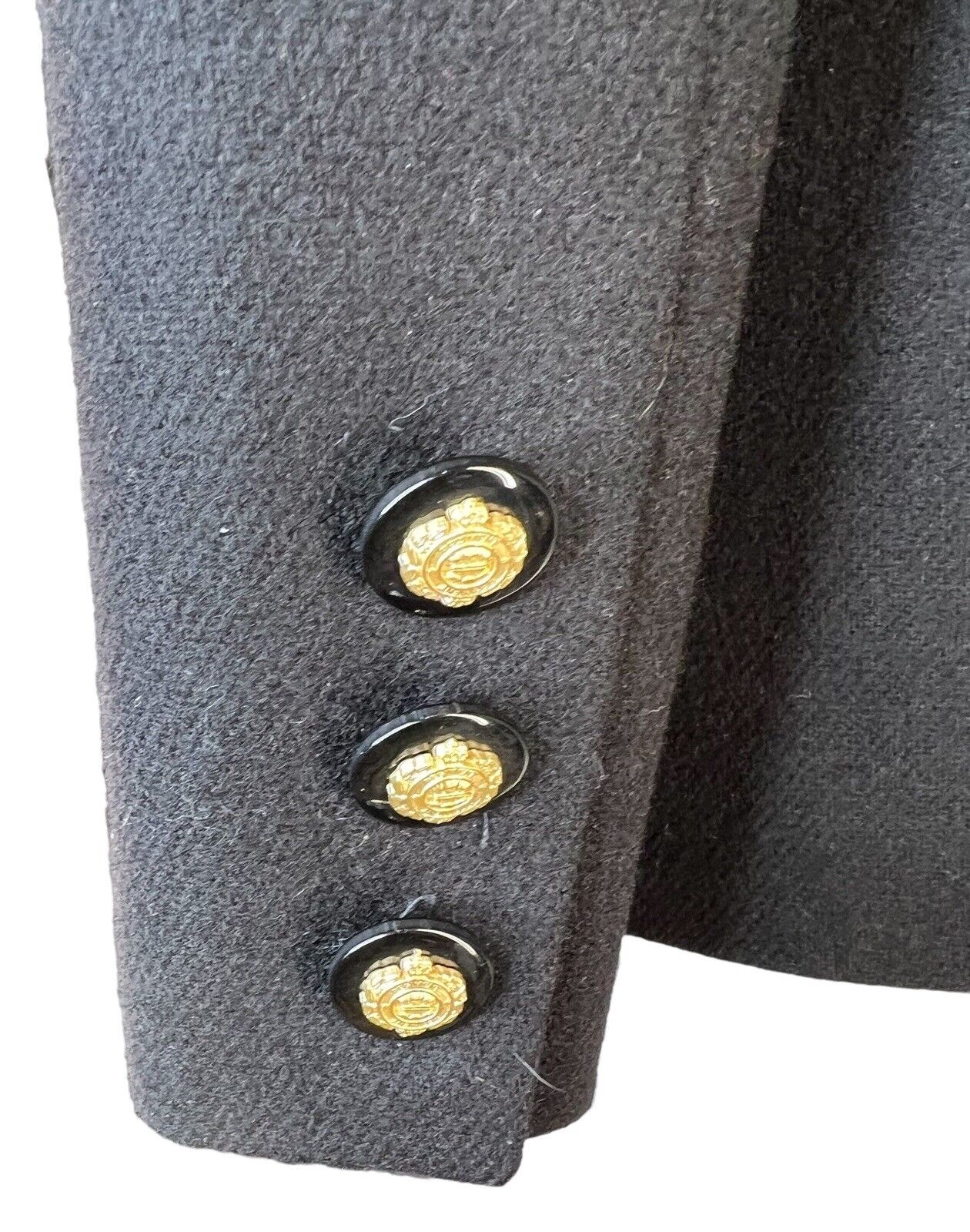 Norton McNaughton Black Wool Blazer Asymmetrical Lapel Size 8P