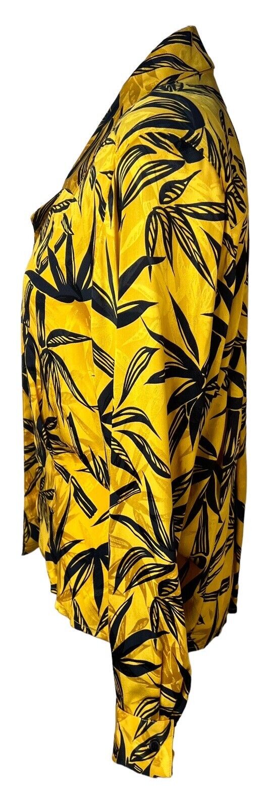 Women’s Hawaiian Floral Print Silk Tailored Blouse 