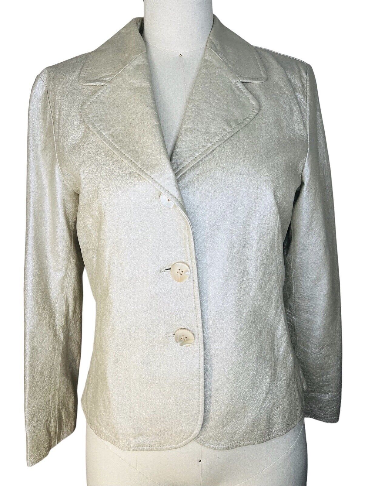 Women’s Karen Kane Metallic Leather Long Sleeved Jacket Size S