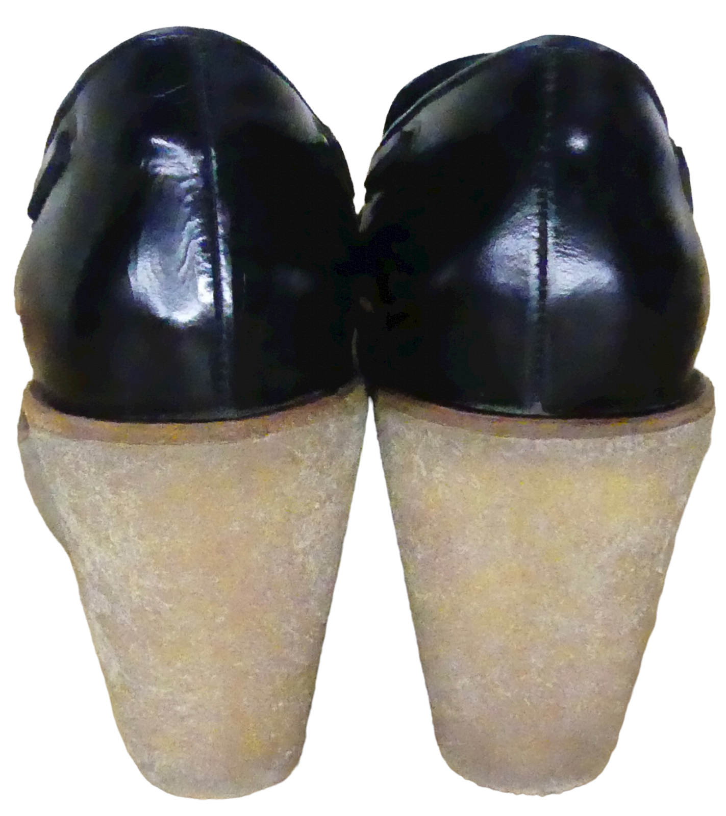 Pierre Hardy Rubber Sole Leather Wedge Loafers Size 8.5