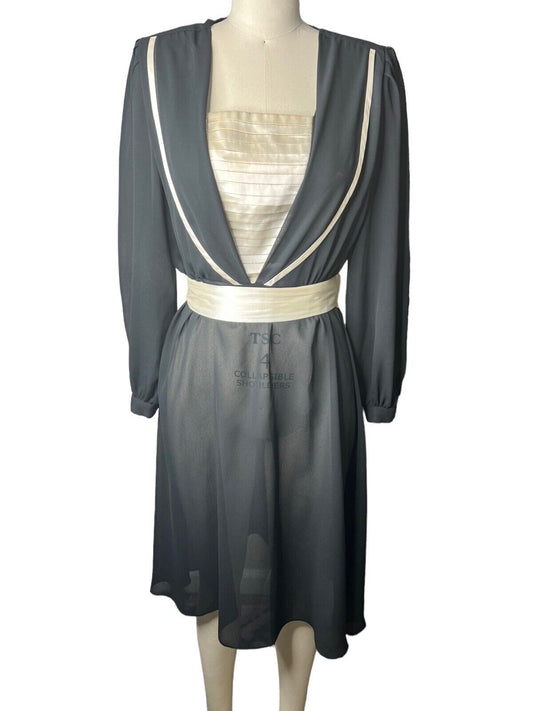 ZiZi Petites By Barbara Chodos Black & White Tuxedo Dress Size 4