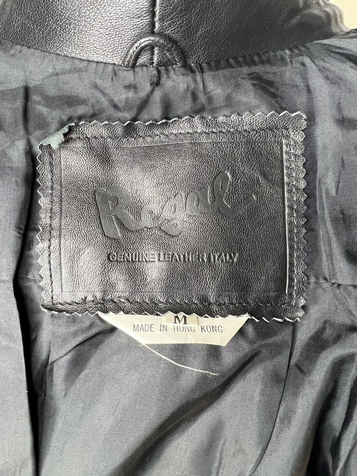 Women’s Black Italian Leather Cropped Jacket Embroidered Shoulder By Regal