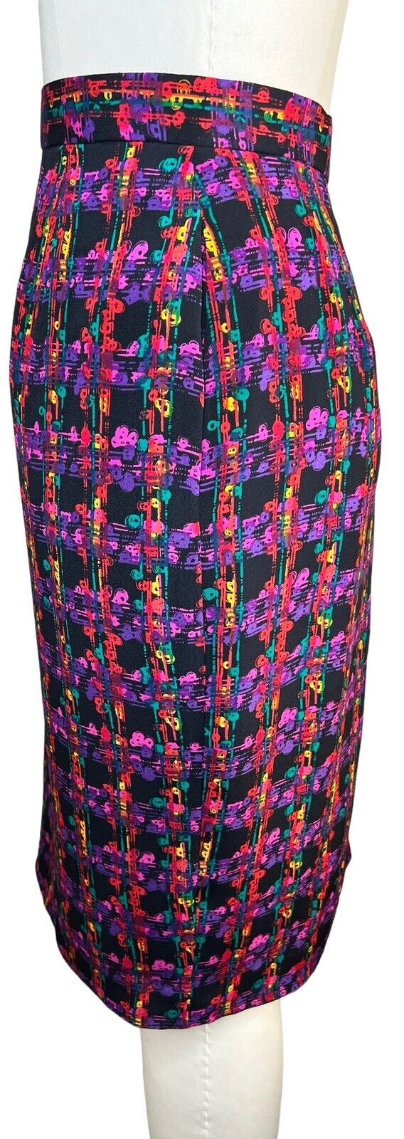 Tom Smith New York Abstract Checkerboard Asymmetric Silk Two-piece Suit Size 14