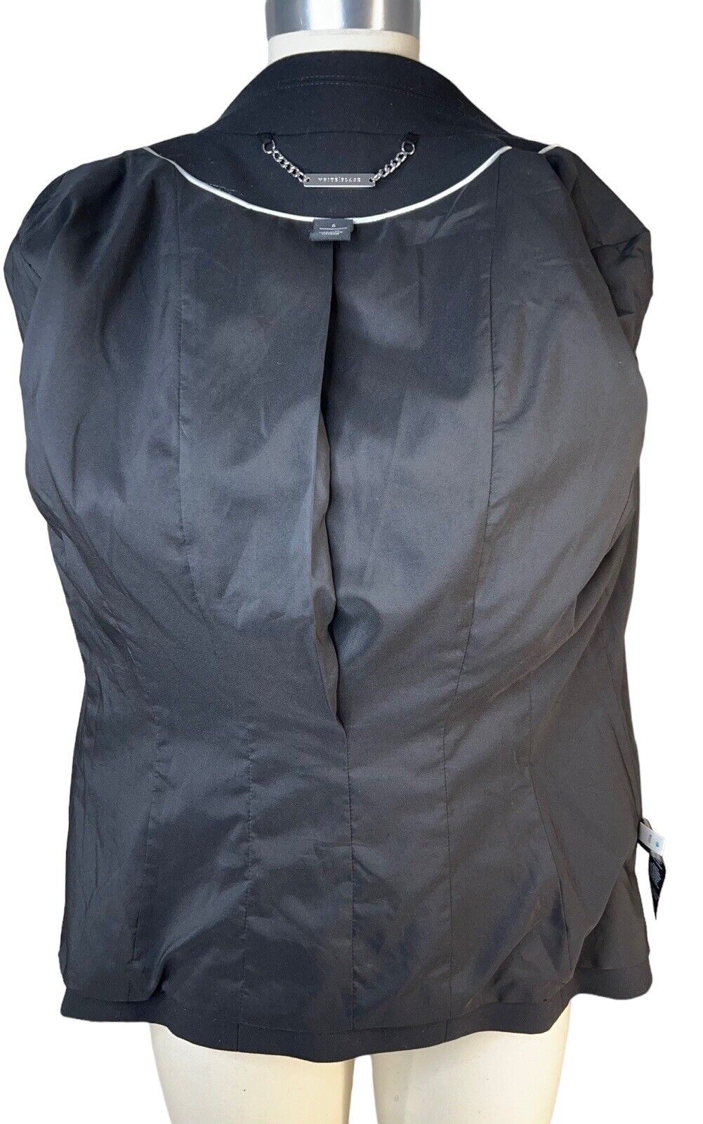 White|Black Women’s Black Double-breasted Blazer Size 6