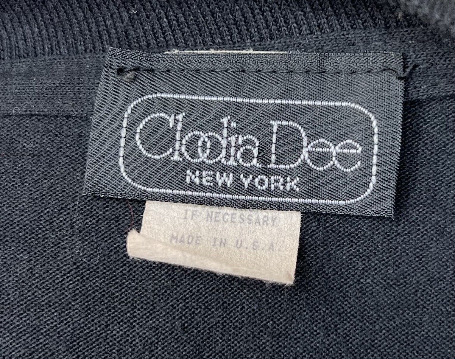Clodia Dee NY Womens Black Tee Fringe Gold Sailor Size Large