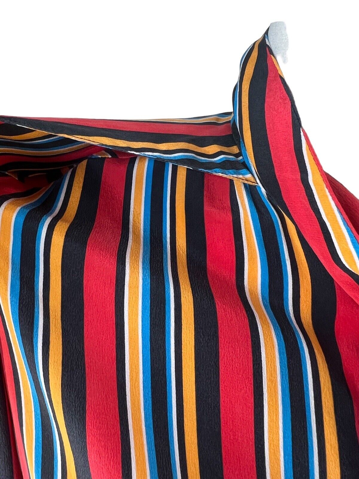 Jack Mulqueen New York Silk Multicolor Striped Midi Dress Size XL
