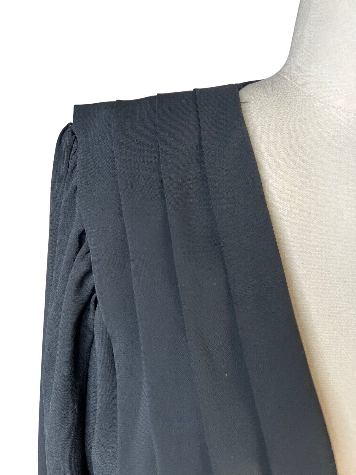 Women’s Ivey’s Thoroughbred Black Long Sleeved Pleated Blouse
