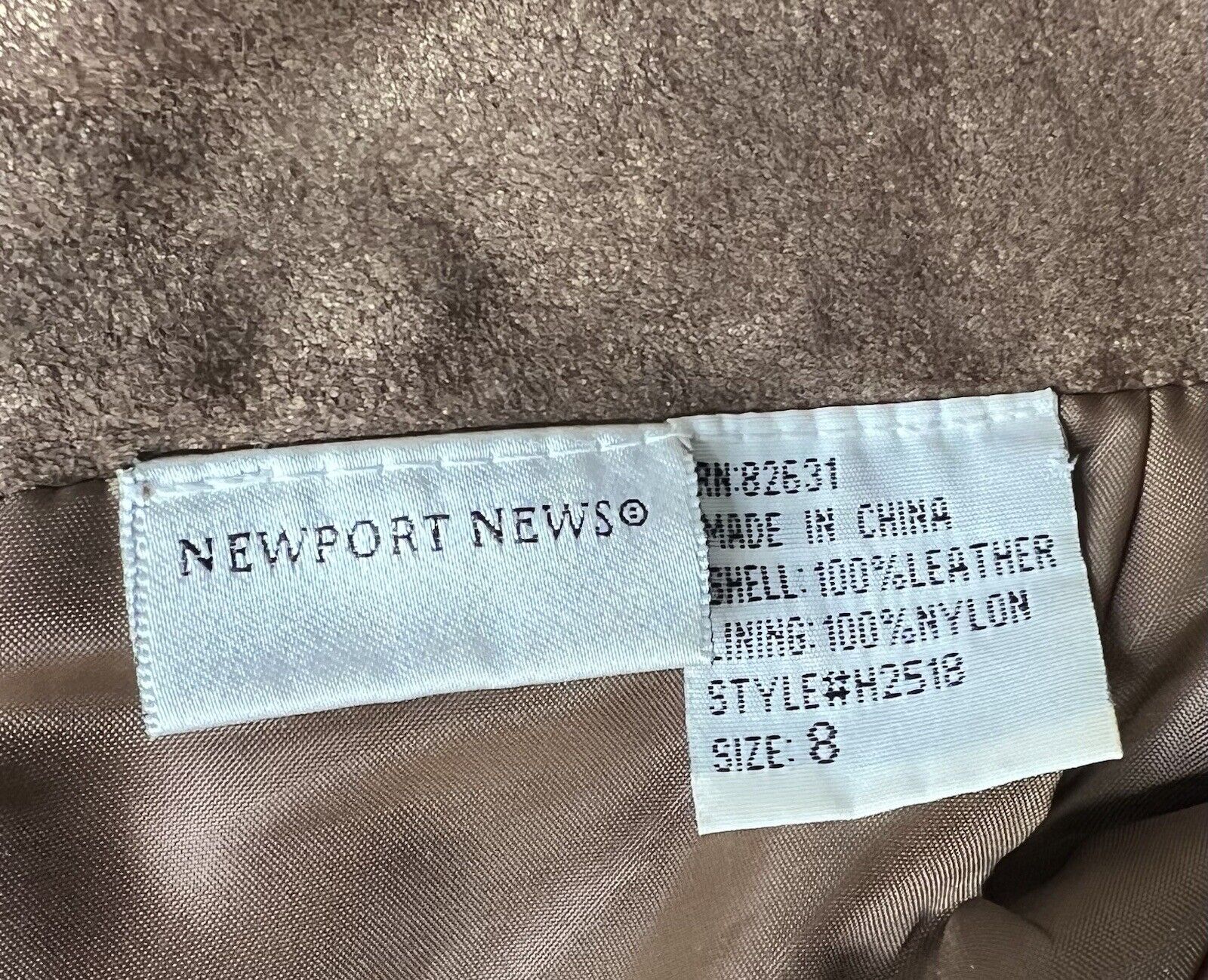 Newport News Metallic Bronze Leather Knee-length Skirt Size 8
