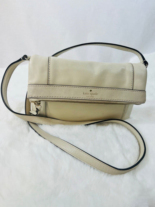 Kate Spade Women's Ivory Fold Over Crossbody Purse