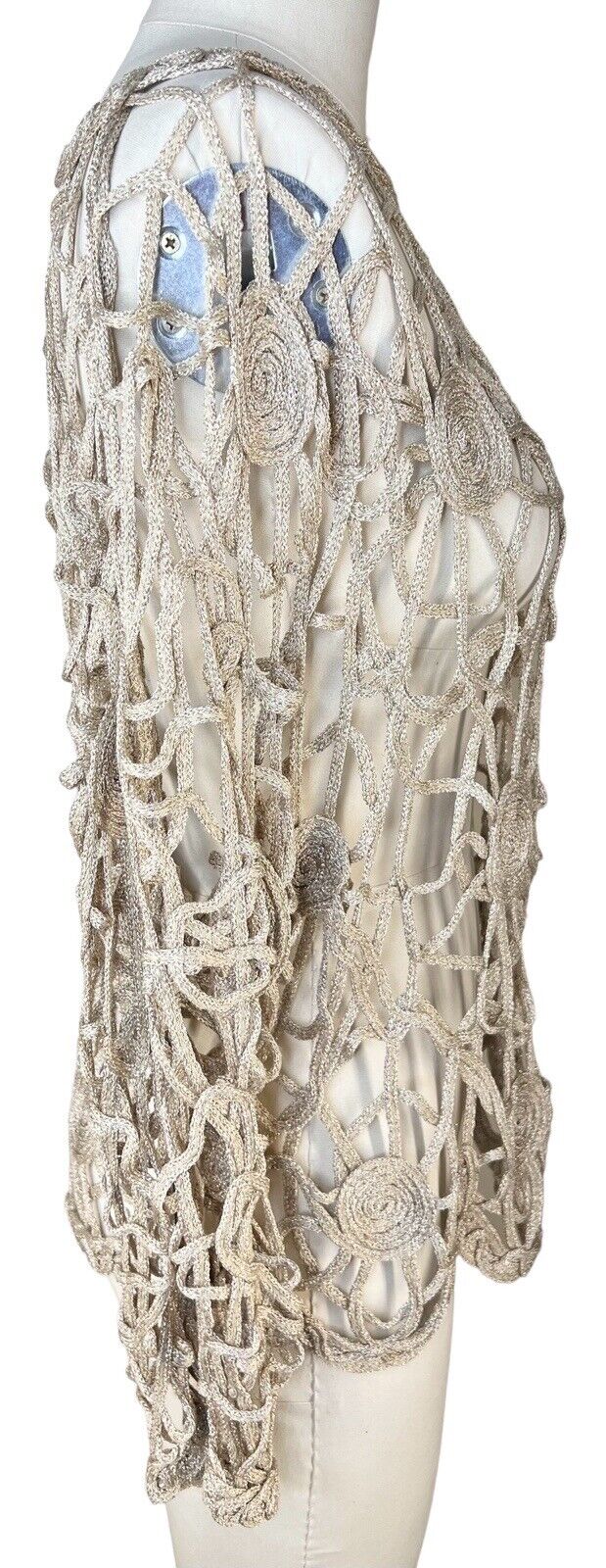 Women’s Exclusively Misook Batwing Knit Cutout Metallic Thread Pullover Sweater