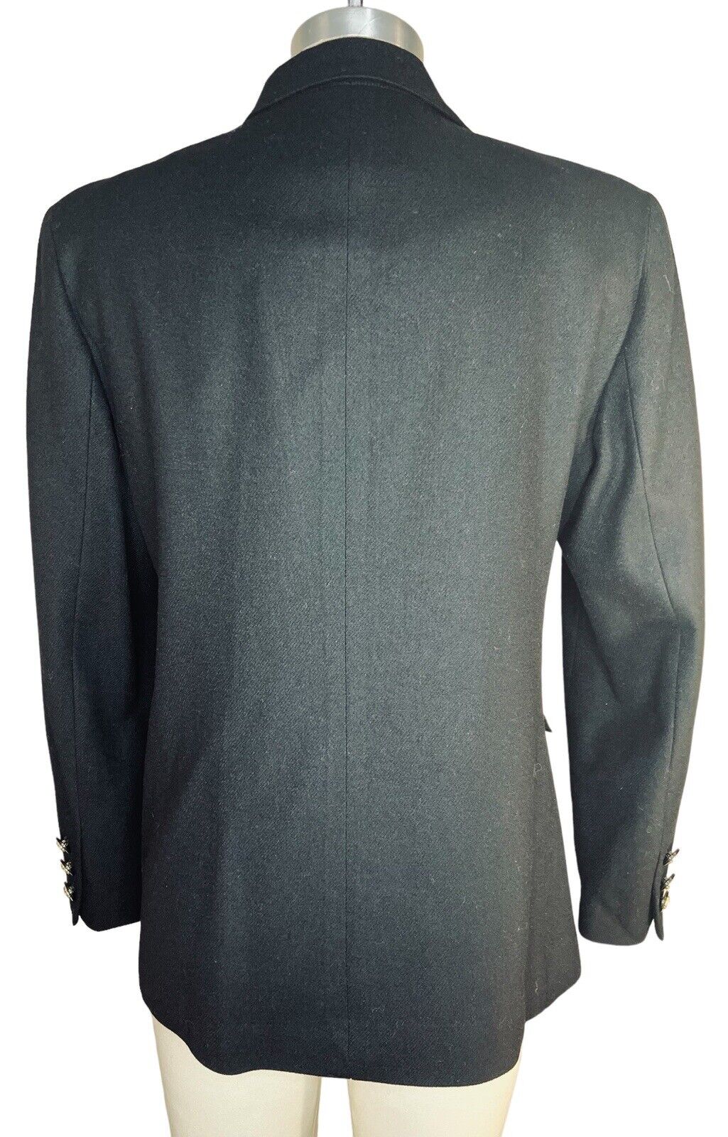 Norton McNaughton Black Wool Blazer Asymmetrical Lapel Size 8P