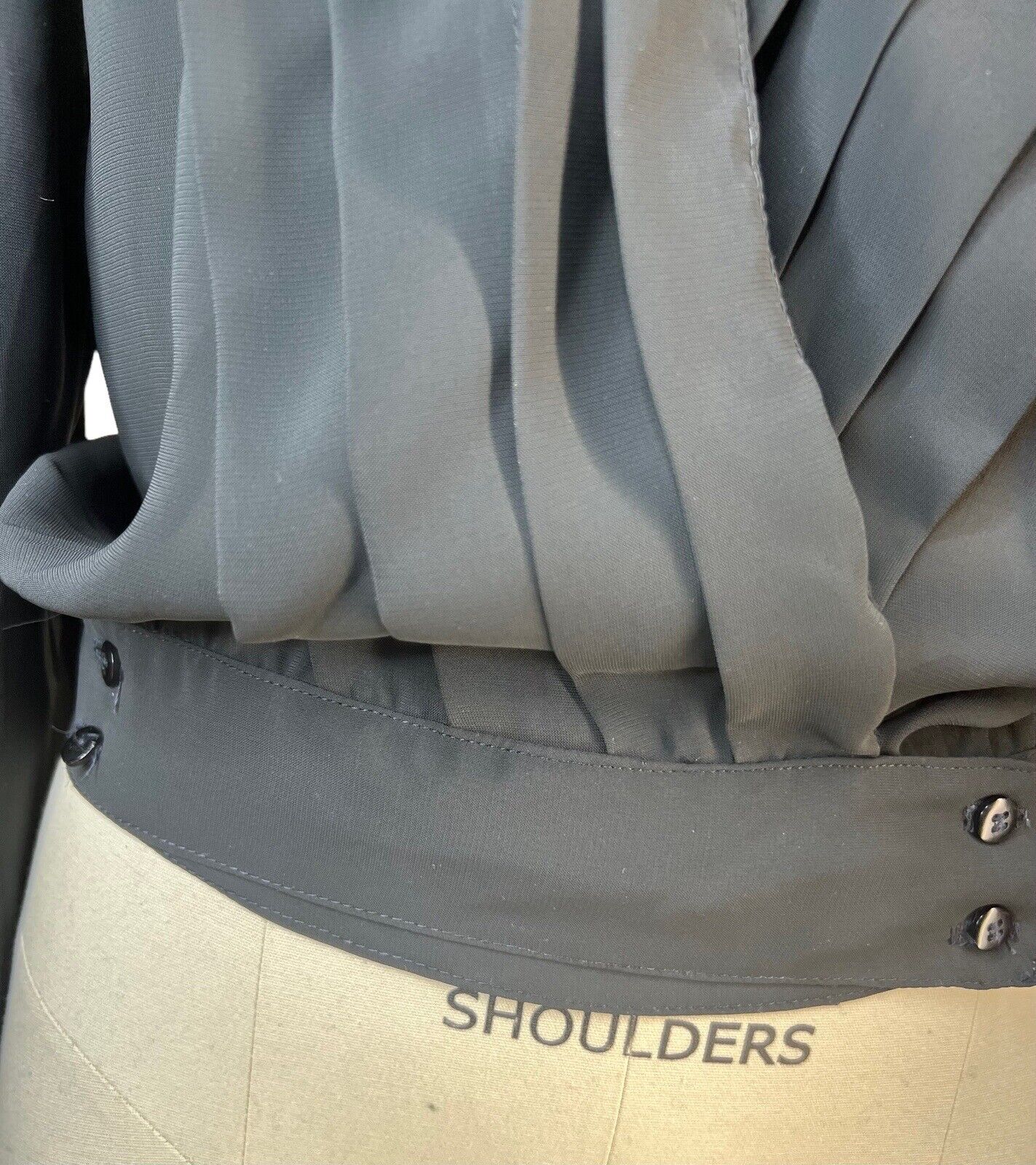 Women’s Ivey’s Thoroughbred Black Long Sleeved Pleated Blouse