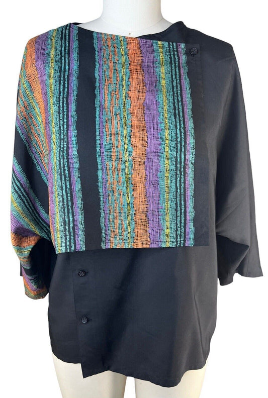 Women’s Silk Dolman Sleeve Vintage Blouse Size 4 Norah Noh West
