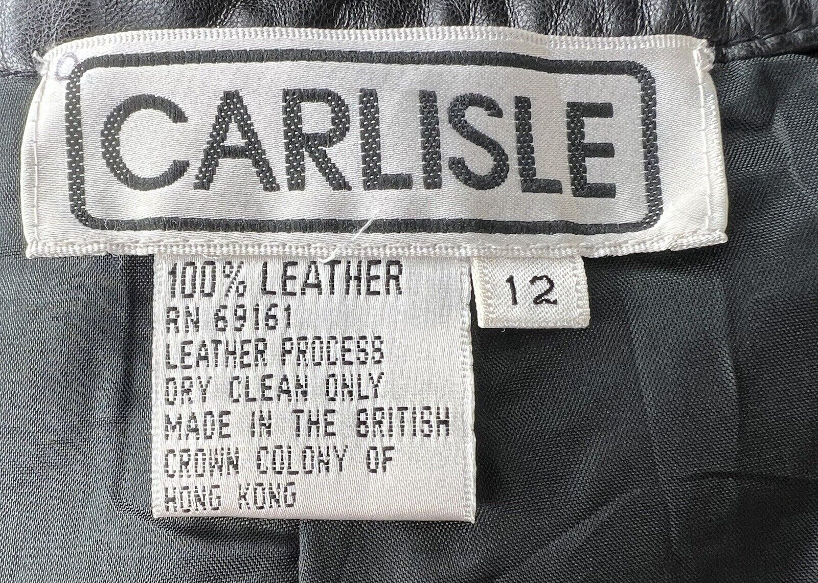 Women’s Black Leather Knee Length Straight Skirt Carlisle Size 12
