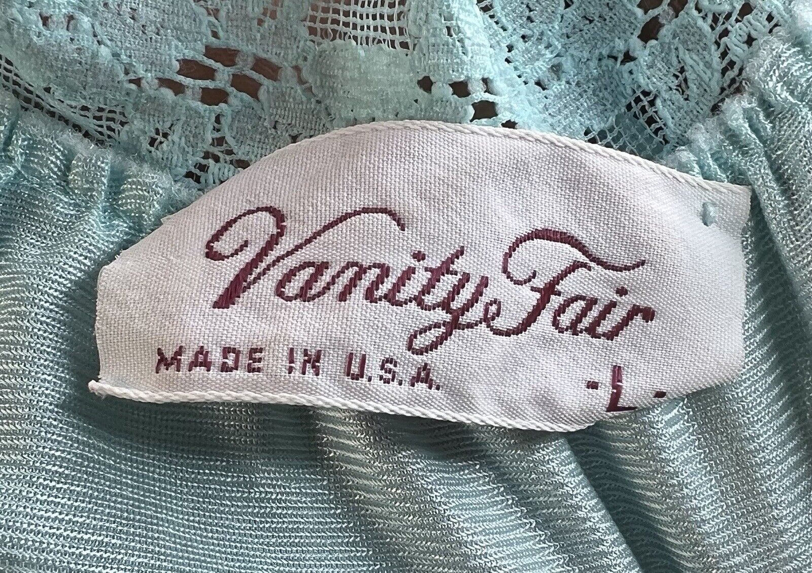 Women’s Blue Vanity Fair Vintage 60’s Nightgown 