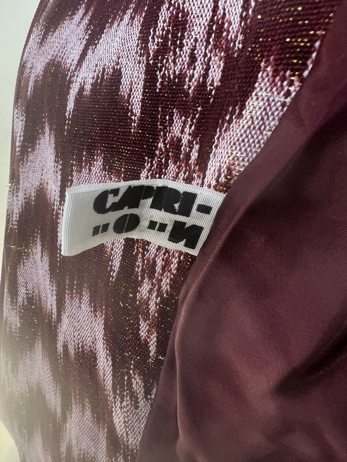 Beetroot Velour CAPRI-"O"N Guatemala Jacket With Embroidery Size Medium