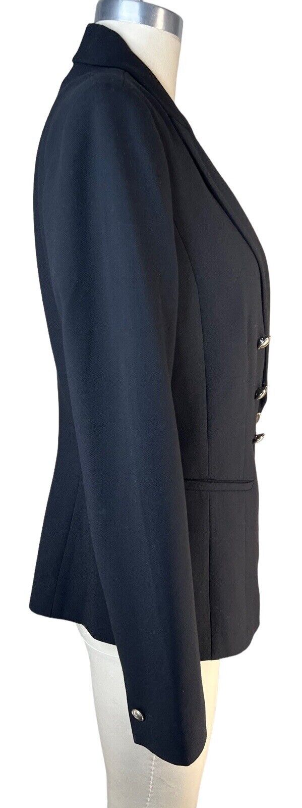 White|Black Women’s Black Double-breasted Blazer Size 6